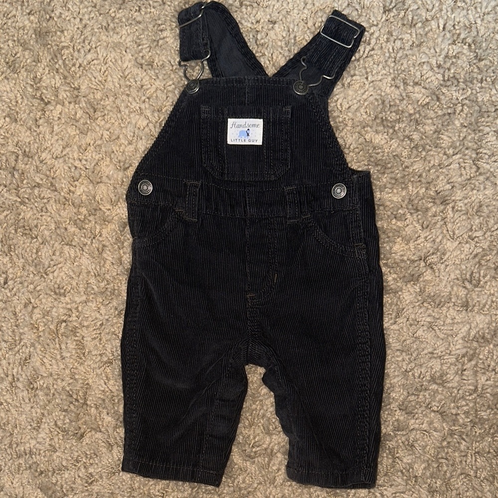 EUC Carter’s Black Corduroy Overalls (3 Months)